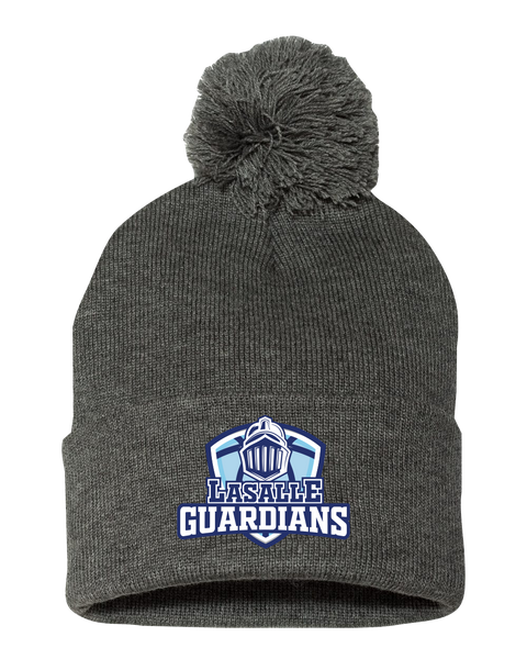 Lasalle Guardians Pom-Pom Cuffed Beanie with Embroidered Logo