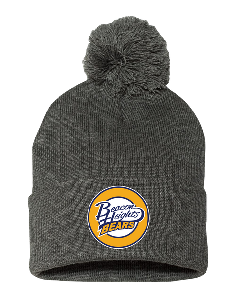 Beacon Heights Pom-Pom Cuffed Beanie with Embroidered Logo