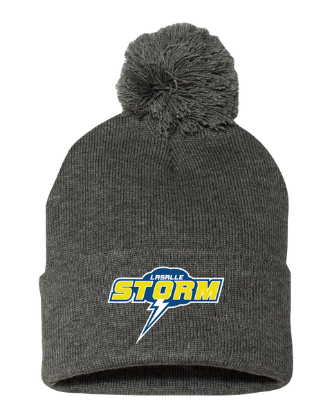Storm Pom-Pom Cuffed Beanie with Embroidered Logo ONE SIZE