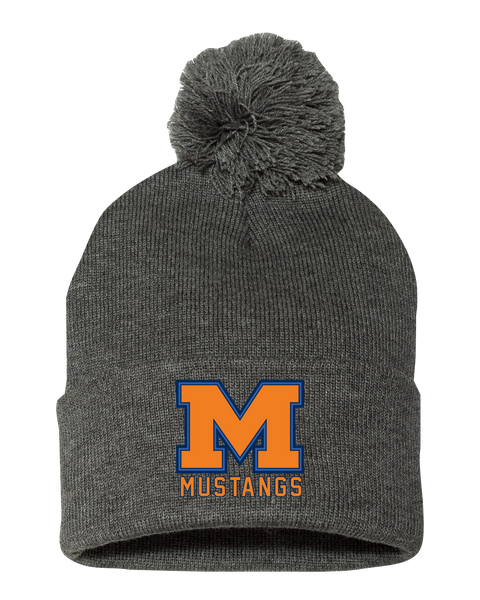 Vincent Massey Pom-Pom Cuffed Beanie with Embroidered Logo