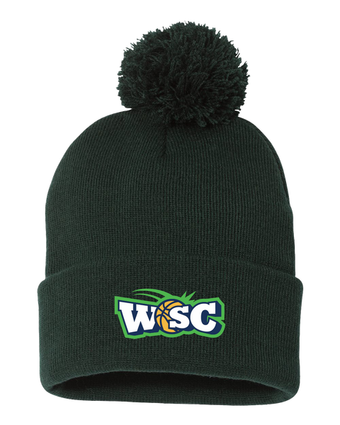WSC Pom-Pom Cuffed Beanie with Embroidered Logo