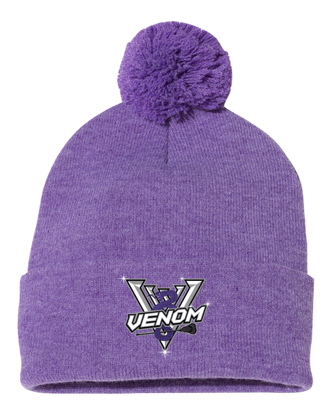 Venom WMSL Pom-Pom Cuffed Beanie with Embroidered Logo