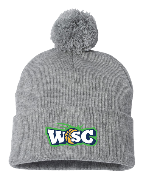 WSC Pom-Pom Cuffed Beanie with Embroidered Logo