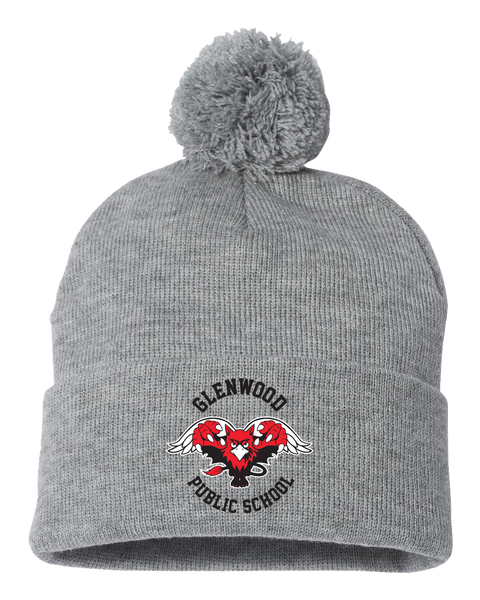 Glenwood Pom-Pom Cuffed Beanie with Embroidered Logo