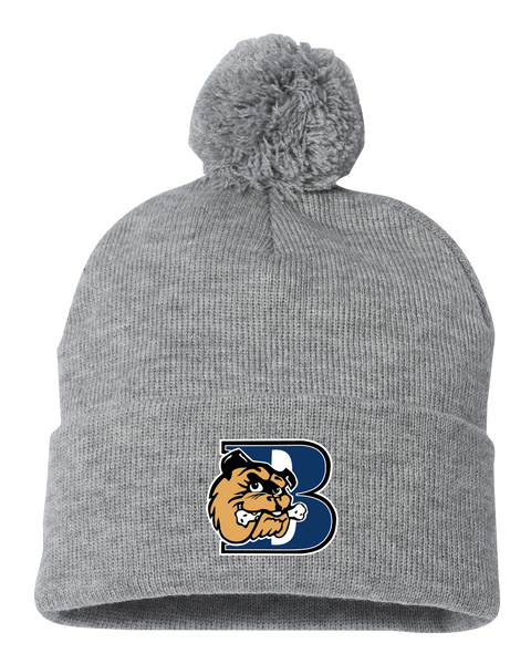 General Brock 'B' Pom-Pom Cuffed Beanie with Embroidered Logo