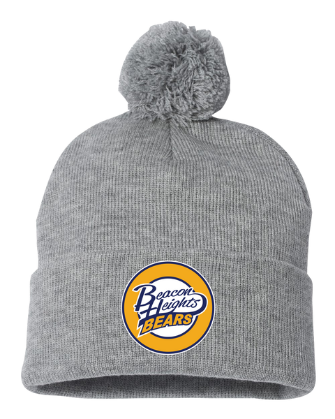 Beacon Heights Pom-Pom Cuffed Beanie with Embroidered Logo