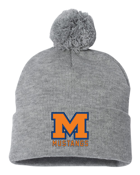 Vincent Massey Pom-Pom Cuffed Beanie with Embroidered Logo