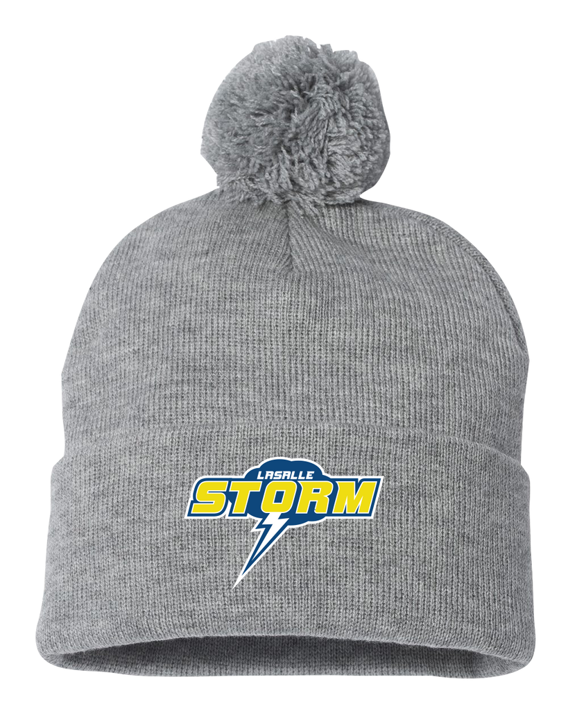Storm Pom-Pom Cuffed Beanie with Embroidered Logo ONE SIZE