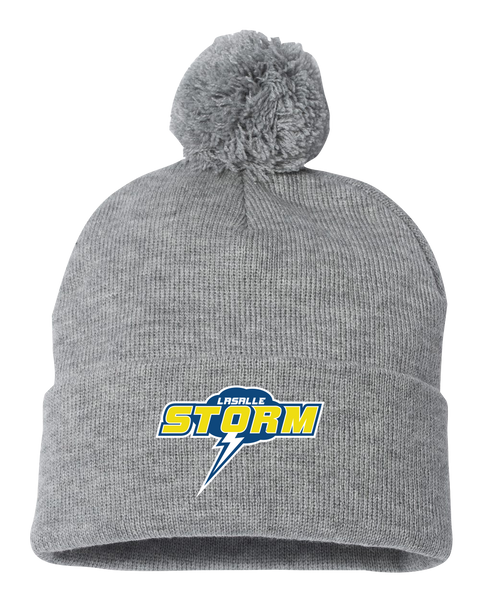 Storm Pom-Pom Cuffed Beanie with Embroidered Logo ONE SIZE