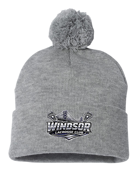 Windsor Lacrosse Club Pom-Pom Cuffed Beanie with Embroidered Logo