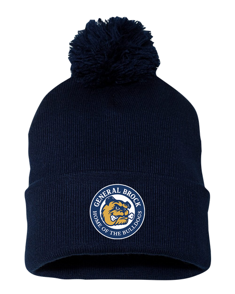 General Brock Pom-Pom Cuffed Beanie with Embroidered Logo