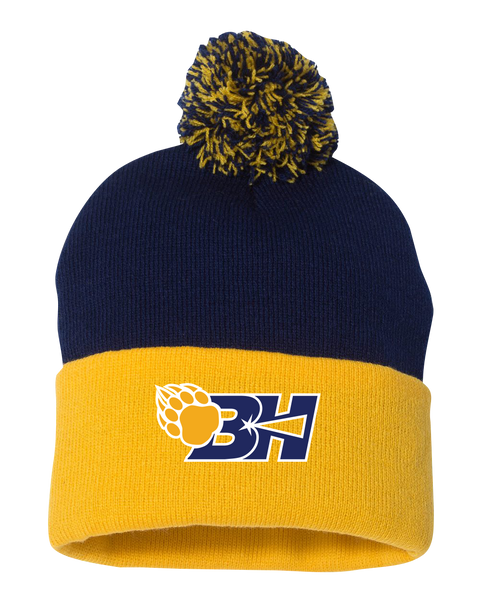 Beacon Heights Claw Pom-Pom Cuffed Beanie with Embroidered Logo