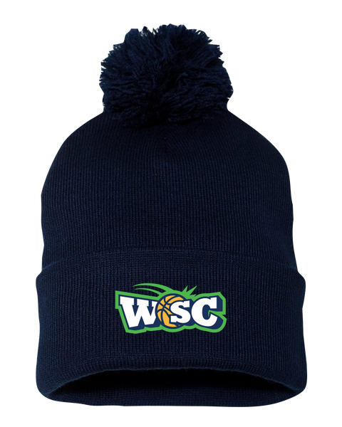 WSC Pom-Pom Cuffed Beanie with Embroidered Logo