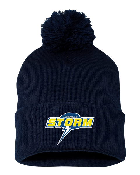 Storm Pom-Pom Cuffed Beanie with Embroidered Logo ONE SIZE