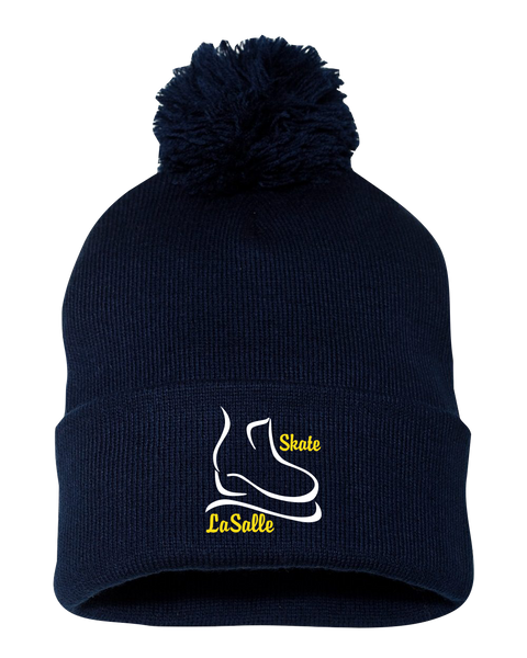 Skate LaSalle Pom-Pom Cuffed Beanie with Embroidered Logo