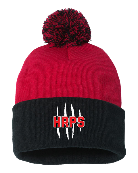 Harwich Raleigh Pom-Pom Cuffed Beanie with Embroidered Logo