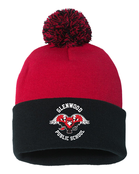 Glenwood Pom-Pom Cuffed Beanie with Embroidered Logo