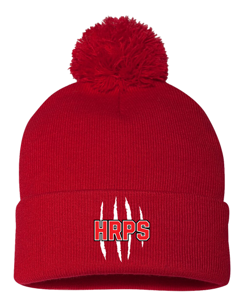 Harwich Raleigh Pom-Pom Cuffed Beanie with Embroidered Logo
