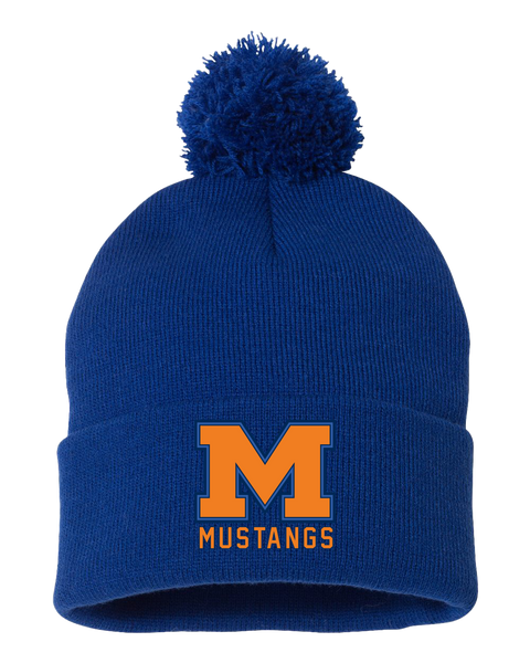 Vincent Massey Pom-Pom Cuffed Beanie with Embroidered Logo