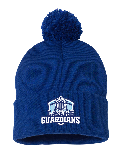 Lasalle Guardians Pom-Pom Cuffed Beanie with Embroidered Logo