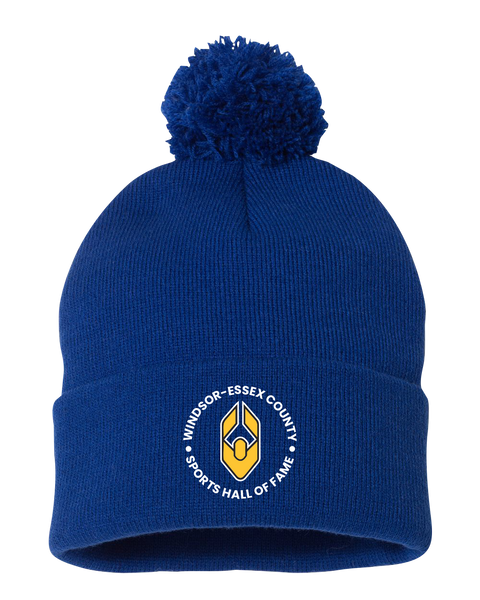Windsor Essex County Sports Hall of Fame Pom-Pom Cuffed Beanie with Embroidered Logo