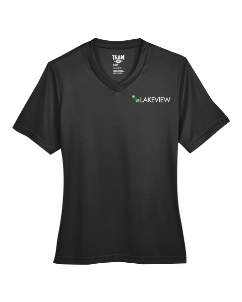 Lakeview Ladies Performance T-Shirt with Embroidered Logo