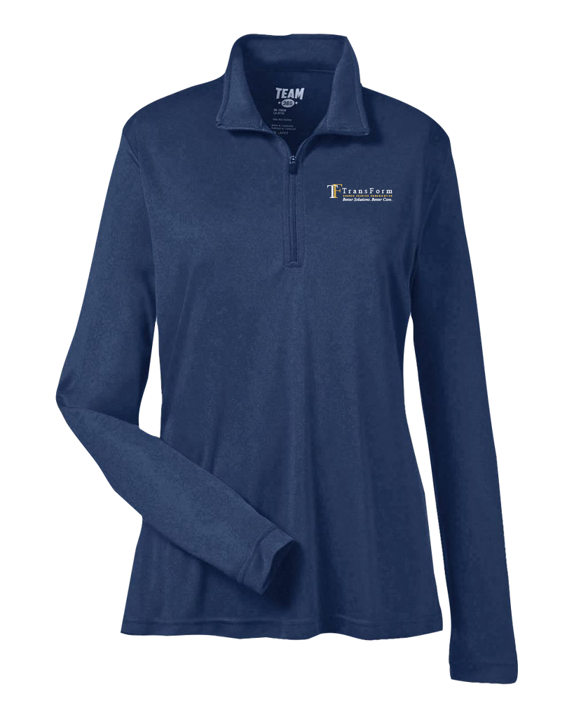TransForm Ladies Zone Performance Quarter-Zip Pullover with Embroidered Logo