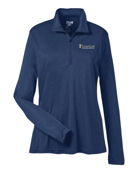 TransForm Ladies Zone Performance Quarter-Zip Pullover with Embroidered Logo
