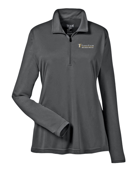 TransForm Ladies Zone Performance Quarter-Zip Pullover with Embroidered Logo
