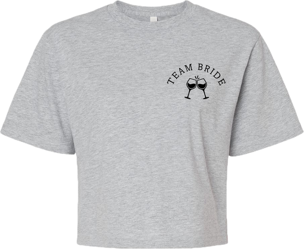 "Team Bride" Ladies Lightweight Fine Jersey Boxy Tee with Printed Logo