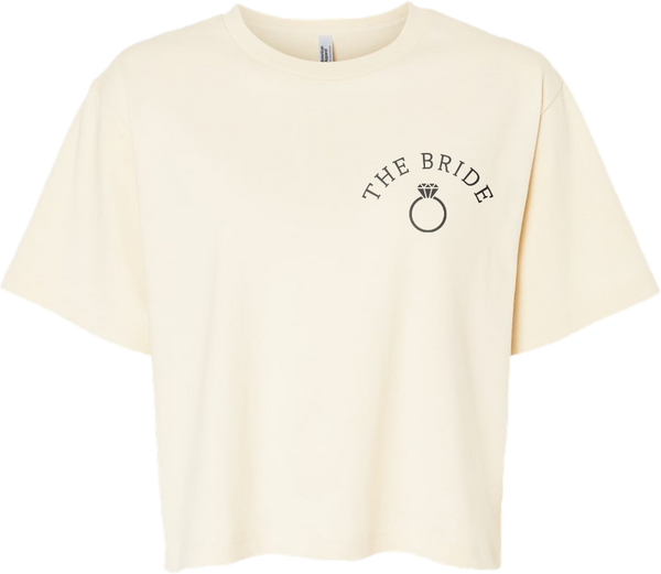 "The Bride" Ladies Lightweight Fine Jersey Boxy Tee with Printed Logo