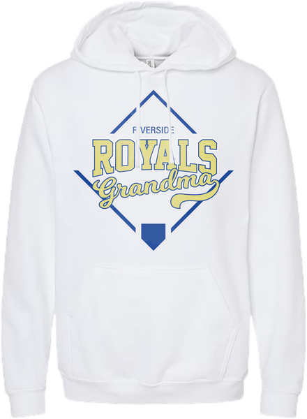 "Royals Grandma" Adult Pullover Hoodie with Printed Logo