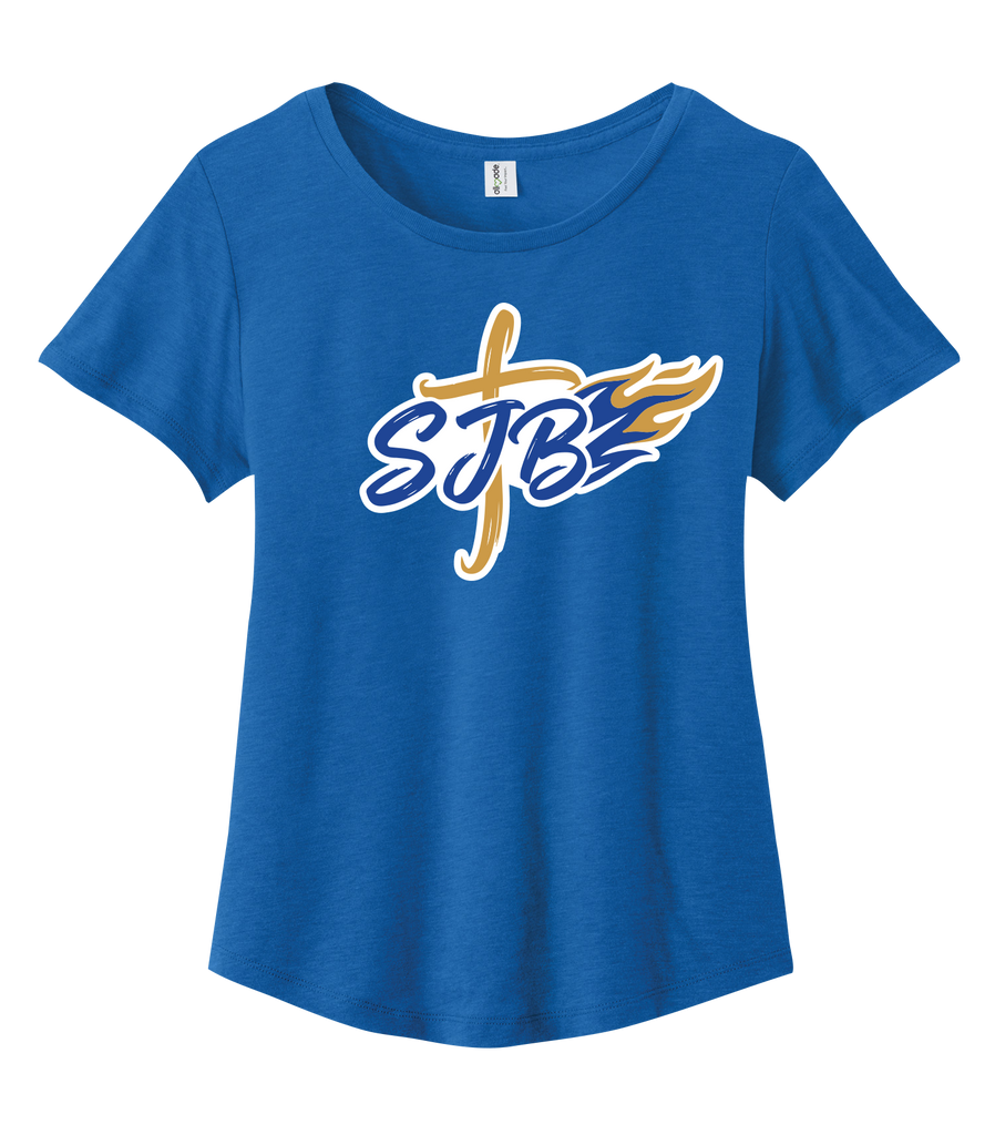 St. John the Baptist Ladies Cotton Relaxed Scoop Neck with Printed Logo