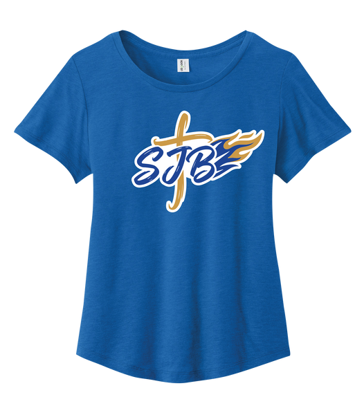 St. John the Baptist Ladies Cotton Relaxed Scoop Neck with Printed Logo