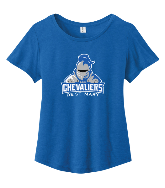 Les Chevaliers De St. Mary Ladies Cotton Relaxed Scoop Neck with Printed Logo