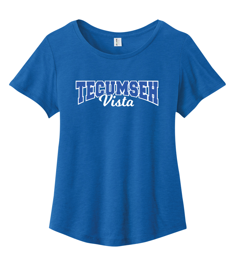 Tecumseh Vista Ladies Cotton Relaxed Scoop Neck with Printed Logo