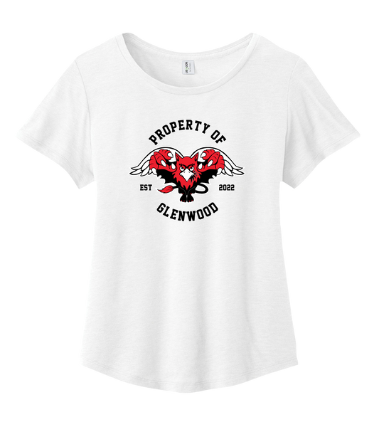 Glenwood Ladies Cotton Relaxed Scoop Neck with Printed Logo
