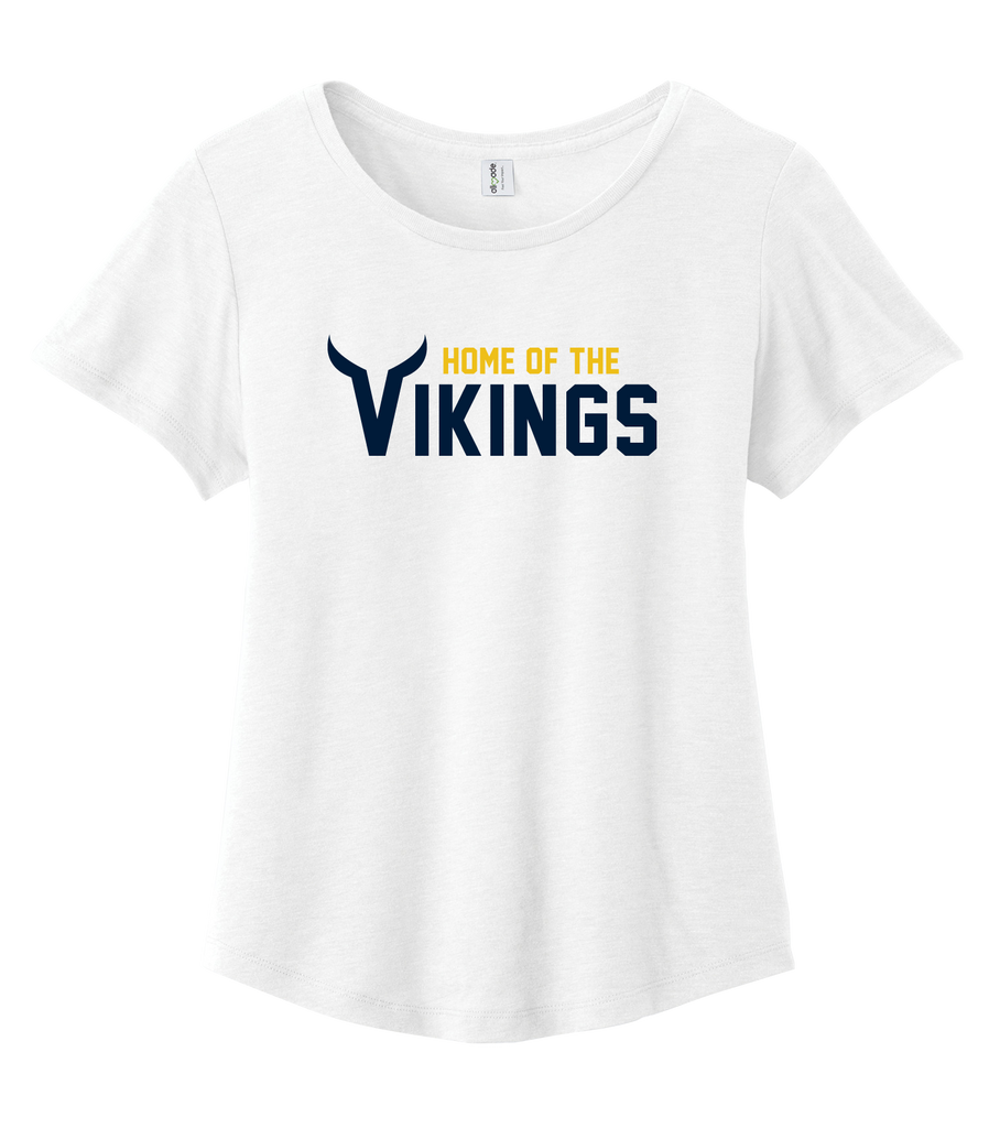 Vikings Ladies Relaxed Scoop Neck Tshirt with Printed Logo