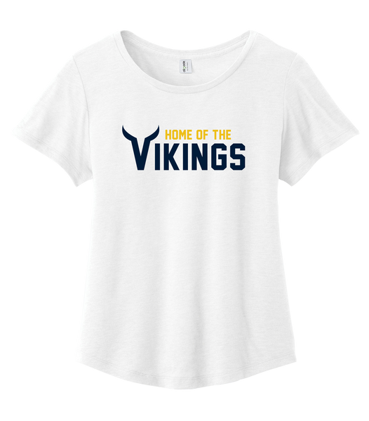 Vikings Ladies Relaxed Scoop Neck Tshirt with Printed Logo