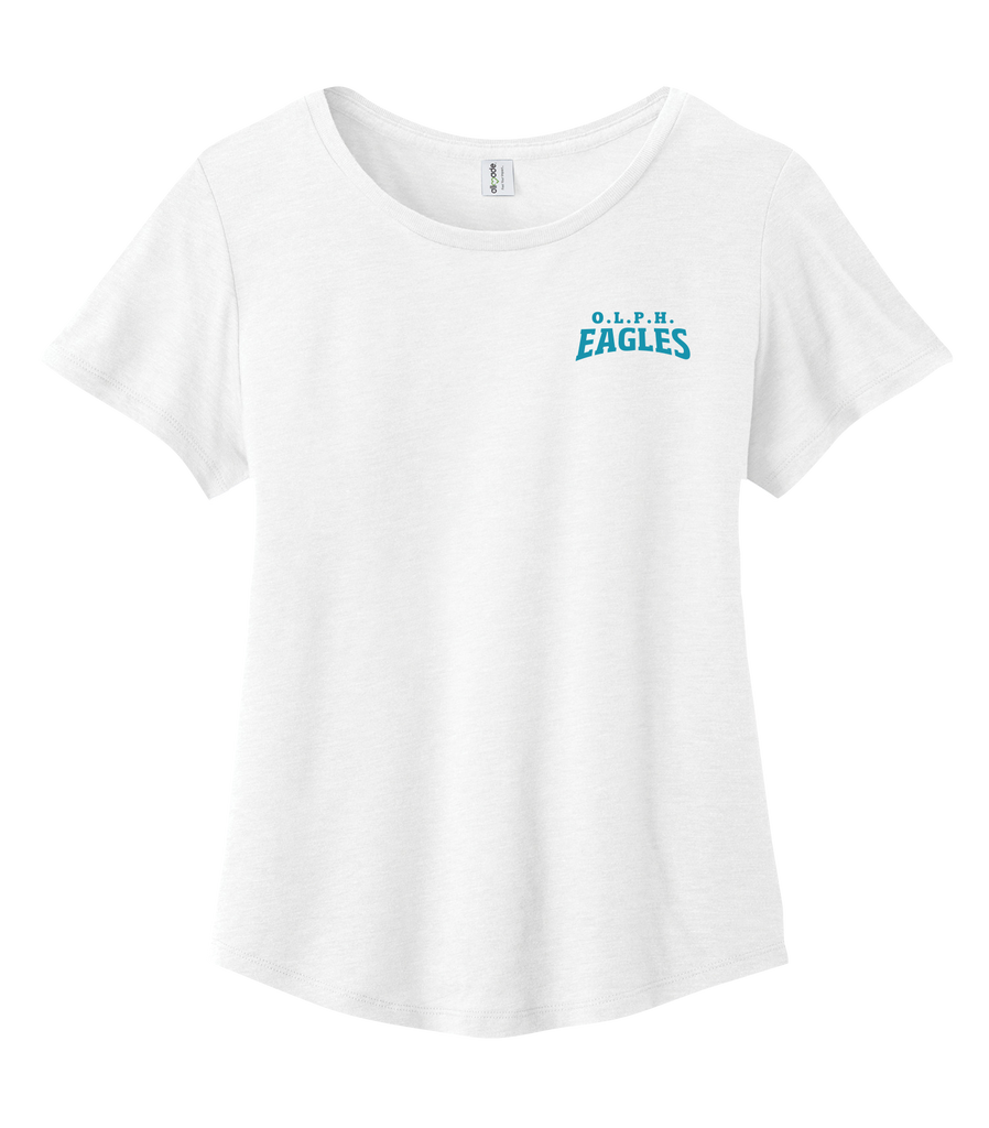 OLPH Ladies Cotton Relaxed Scoop Neck with Printed Left Chest Logo