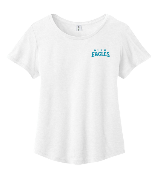 OLPH Ladies Cotton Relaxed Scoop Neck with Printed Left Chest Logo
