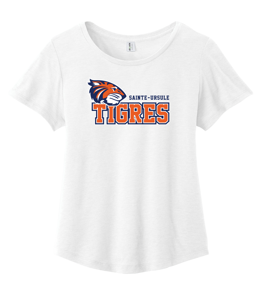 Sainte-Ursule Ladies Cotton Relaxed Scoop Neck with Printed Logo