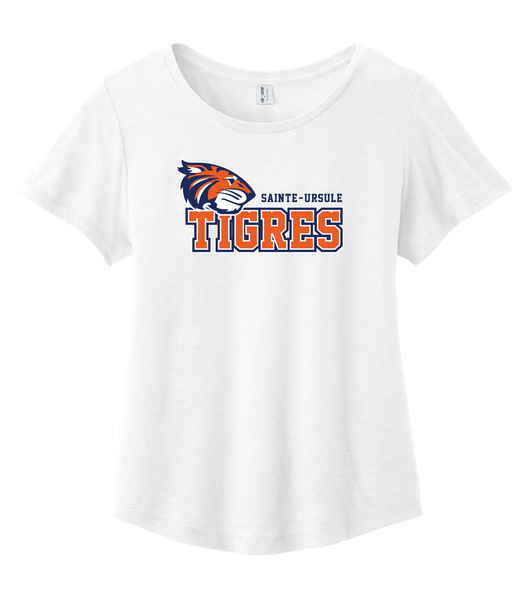Sainte-Ursule Ladies Cotton Relaxed Scoop Neck with Printed Logo