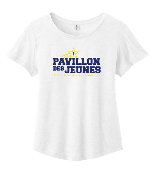 Pavillon Des Jeunes Ladies Cotton Relaxed Scoop Neck with Printed Logo