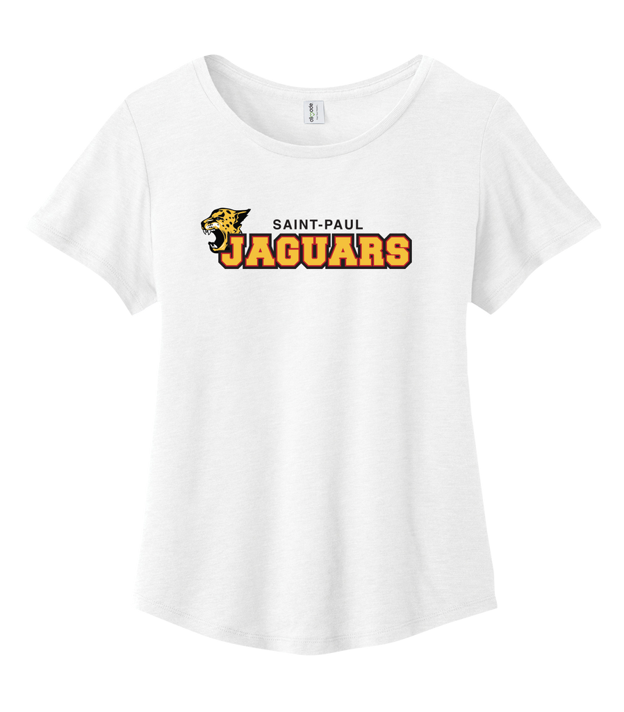 Saint-Paul Ladies Cotton Relaxed Scoop Neck with Printed Logo