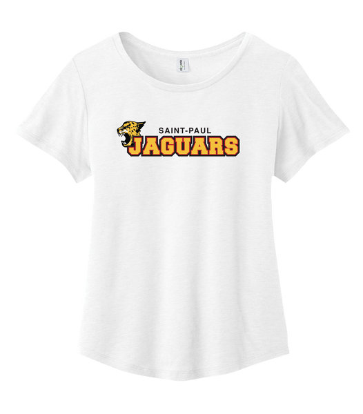 Saint-Paul Ladies Cotton Relaxed Scoop Neck with Printed Logo