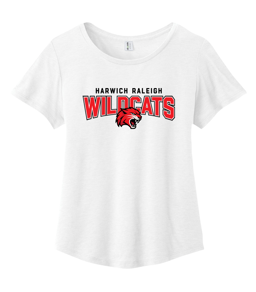 Harwich Raleigh Ladies Cotton Relaxed Scoop Neck with Printed Logo