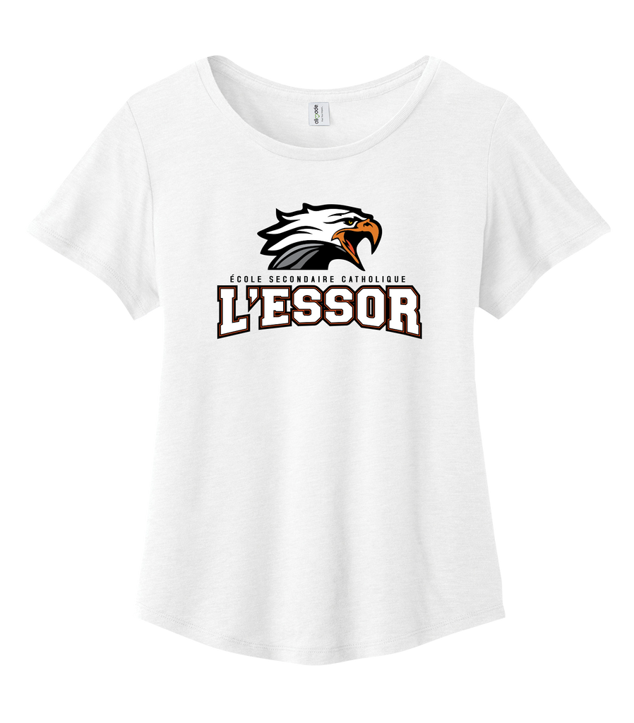 L'Essor Ladies Cotton Relaxed Scoop Neck with Printed Logo