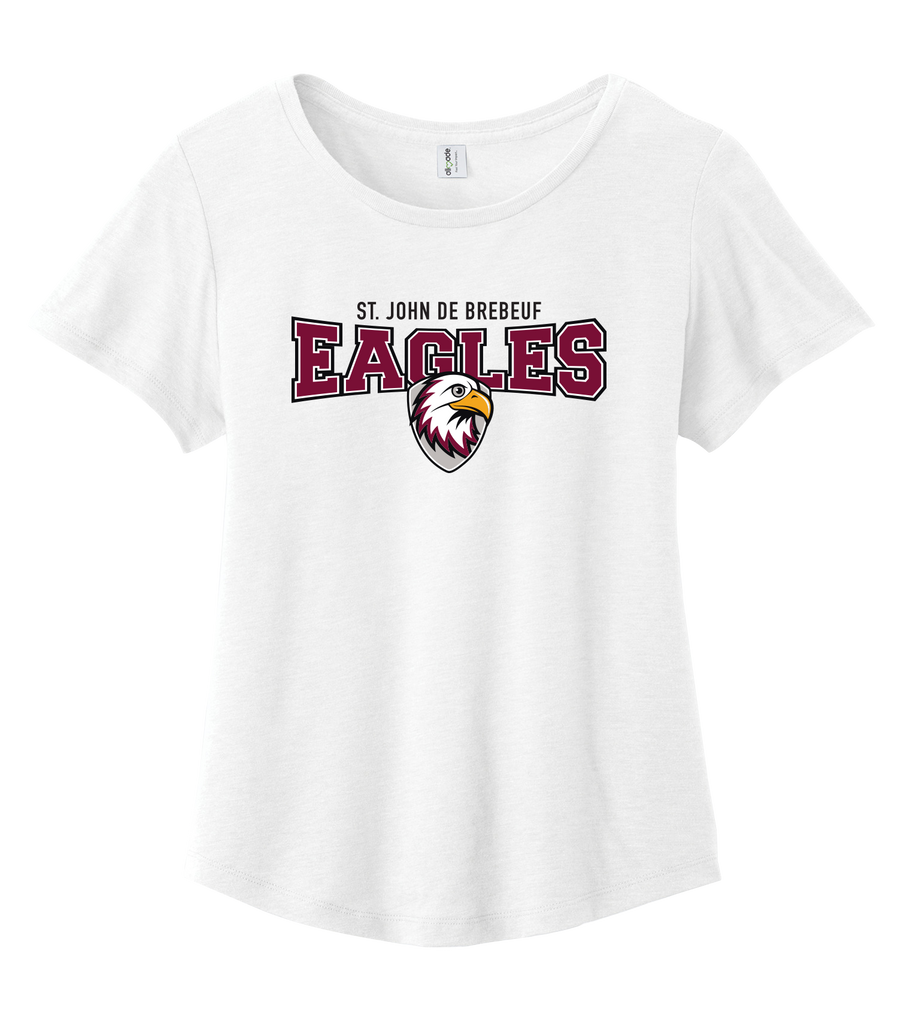 St. John de Brebeuf Ladies Cotton Relaxed Scoop Neck with Printed Logo