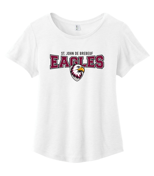 St. John de Brebeuf Ladies Cotton Relaxed Scoop Neck with Printed Logo
